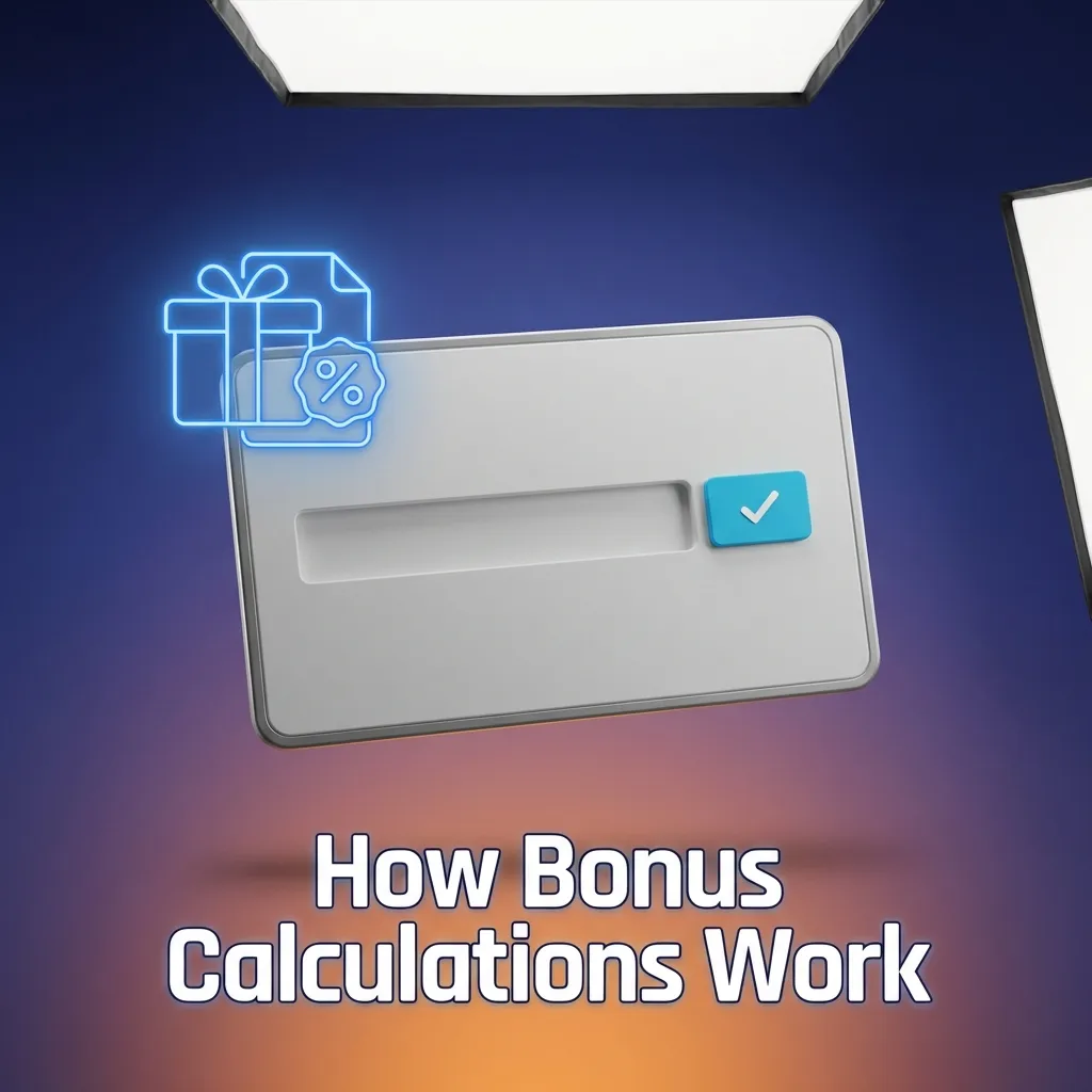 Casino bonus calculation chart showing percentage match, deposit amounts, and maximum bonus limits with example